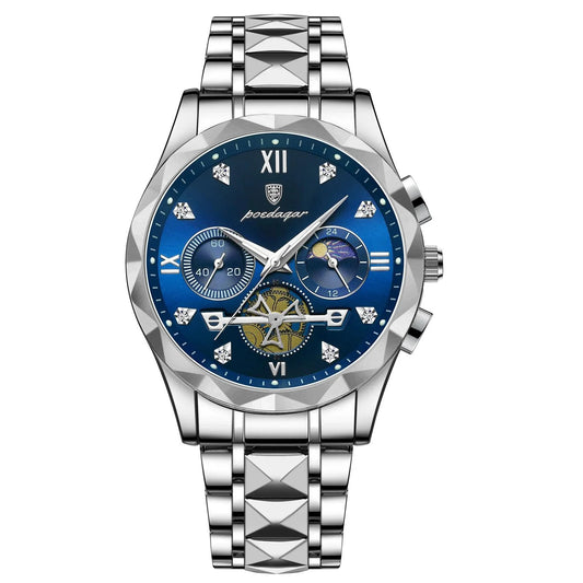POEDAGAR ™  Montre chronographe étanche de luxe pour homme