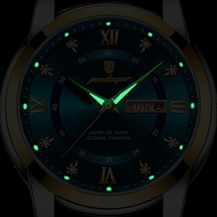 POEDAGAR ™  Montre chronographe étanche de luxe pour homme