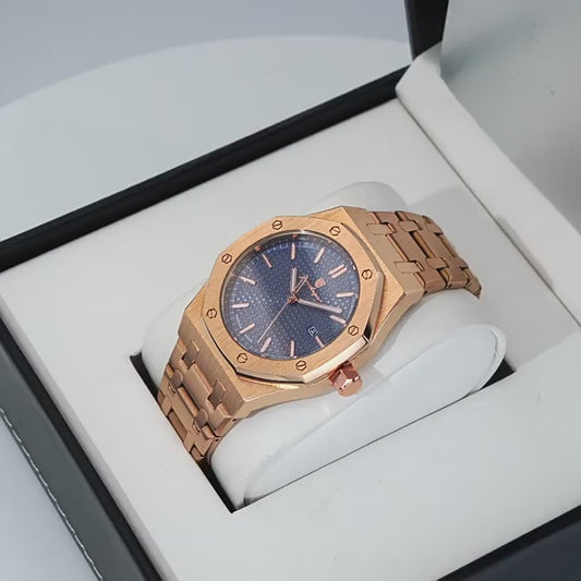 Élégance et fonctionnalité se rencontrent dans la montre POEDAGAR 924 de 2024, conçue pour l’homme moderne avec son bracelet en acier inoxydable et son cadran lumineux
